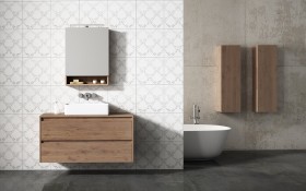 Mueble baño de Roble Macizo 2 Cajones | 856