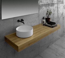  Encimera de Madera Roble Macizo Natural Cinnamon Brown