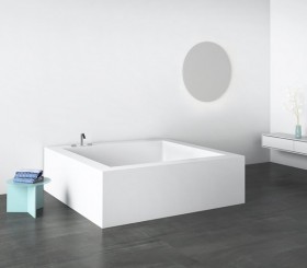 Bañera de Corian® Cuadrada Jolie (140 x 140cm)