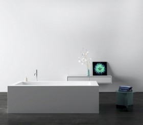 Bañera de Corian® a medida Lorraine