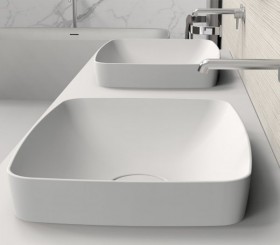 Lavabo de diseño Corian® Sobre Encimera Prisma