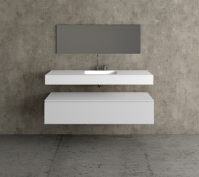 Lavabo Solid Surface KRION + Módulo MDF 1 Cajón | 491