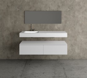 Conjunto 4015 | Módulo MDF con 2 Cajones + 1 Lavabo Desplazado de SOLID COAT Principal