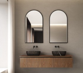 Mueble Suspendido de Roble Efecto 3D | 2 Cajones + 2 Lavabos Marquina | 2501