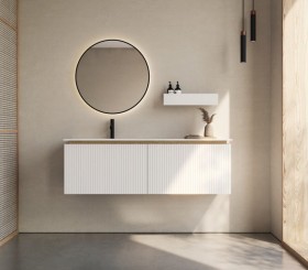 Mueble Suspendido MDF 3D + Encimera de Corian® | 25023