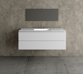 Mueble baño a Medida con 2 Cajones Superpuestos + 1 Lavabo de diseño Corian® 582