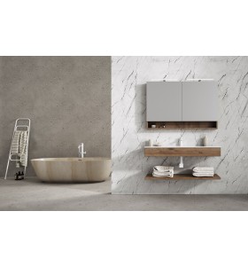 Mueble baño de Roble Macizo 1 Cajón + 1 Lavabo de Corian® 862