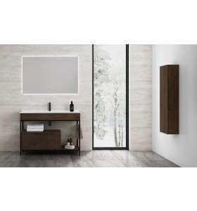 Mueble baño de Roble Macizo 1 Cajón + 1 Lavabo de Corian® 850