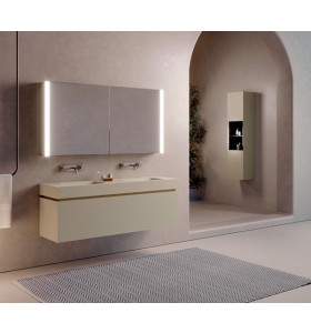 Encimera Doble de diseño Corian® con Mueble de MDF a Medida con 2 Cajones + 2 Cajones Interiores