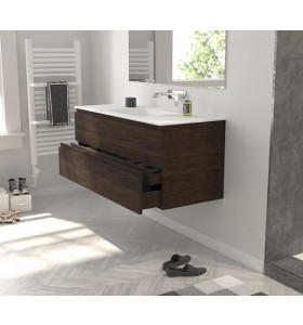 Mueble Roble Macizo con lavabo Corian Ejemplo