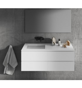 Mueble de MDF a Medida con 4 Cajones + 1 Lavabo de diseño Corian® M585