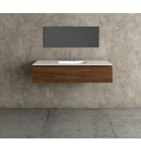 Mueble baño de Roble Macizo 1 Cajón + 1 Lavabo de Corian® 587