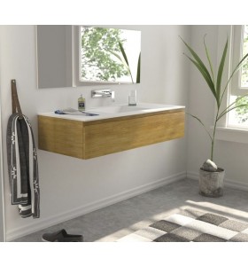 Mueble Roble Macizo con lavabo Corian Detalle