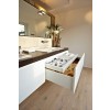 Mueble de MDF a medida con 2 Cajones Superpuestos + 2 Lavabos de diseño Corian® M583 Cajones