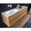 Mueble Roble Macizo con lavabo Corian Opción 2 cajones