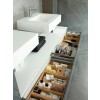 Mueble de MDF a medida con 2 Cajones Superpuestos + 2 Lavabos de diseño Corian® M583 Cajones