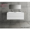 Mueble de MDF a medida con 2 Cajones Superpuestos + 2 Lavabos de diseño Corian® M583 Principal