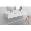 Mueble MDF de 2 Cajones + 1 Lavabo de Resina Desplazado Cajones