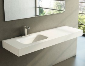 Lavabo Solid Surface KRION + Módulo MDF 2 Cajones | 492