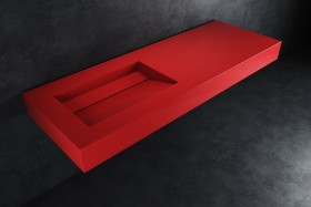HI-MACS® Lavabo de Color Fiery Red a Medida 1 Seno Alabama