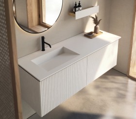 Mueble Suspendido MDF 3D + Encimera de Corian® | 25023