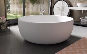 Bañera Exenta 135 Ø En Solid Surface