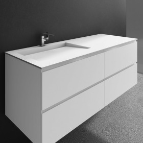 Mueble de MDF a Medida con 4 Cajones + 1 Lavabo de diseño Corian® M585