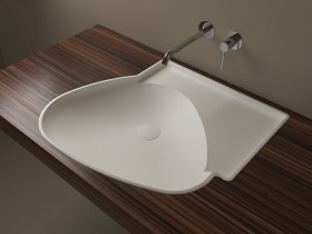 Lavabo de diseño Krion a Medida 1 Seno Stone River Fusion Detalle