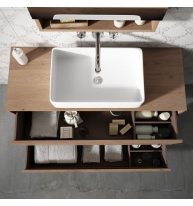 Mueble baño de Roble Macizo 2 Cajones | 856