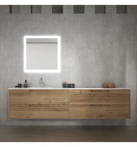 Mueble baño de Roble Macizo 4 Cajones + 1 Lavabo de Corian® 857