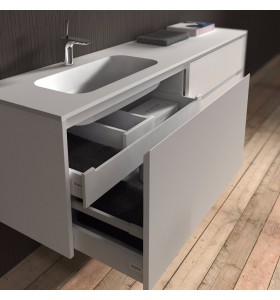 Mueble de MDF a Medida con 2 Cajones Consecutivos + 1 Lavabo de diseño Corian® 722