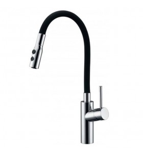 Grifo De Cocina Flexible Tokyo Cromado Negro