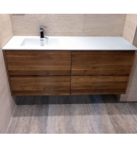 MUEBLE DE BAÑO A MEDIDA DE ROBLE NATURAL CON 4 CAJONES  | R436