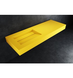 HI-MACS® Lavabo de Color Banana a Medida 1 Seno Alabama