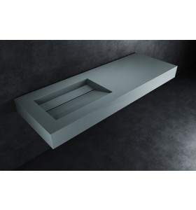 HI-MACS® Lavabo de Color Concrete Grey a Medida 1 Seno Alabama