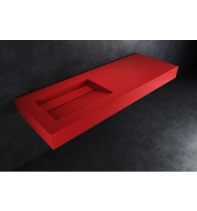 HI-MACS® Lavabo de Color Fiery Red a Medida 1 Seno Alabama