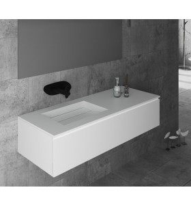 Mueble de MDF a Medida con 1 Cajón + 1 Lavabo de diseño Corian® M500