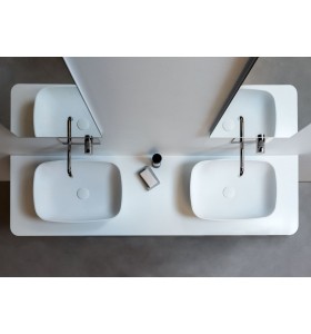 Mueble de baño a medida ALICANTE + 2 Lavabo de diseño Corian® 536