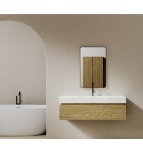 Mueble Suspendido de Roble 1 Cajón + Encimera de Corian® | 25011 