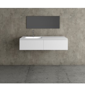 Mueble MDF de 2 Cajones + 1 Lavabo de Resina Desplazado Principal