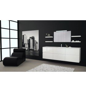 Mueble de MDF a medida con 6 cajones + 1 Lavabo de diseño Corian® | 561