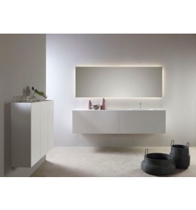 Mueble MDF a medida  con 2 Cajones  + 1 Lavabo de diseño Corian® 507
