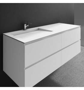 Mueble de MDF a Medida con 4 Cajones + 1 Lavabo de diseño Corian® M585