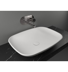 Lavabo de diseño Krion a Medida 1 Seno Stone Square Top Detalle