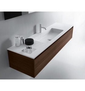 Mueble baño de Roble Macizo 1 Cajón + 1 Lavabo de Corian® 587