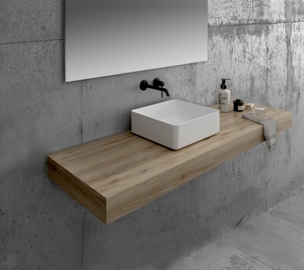 Encimera de madera Roble Macizo Morning mist