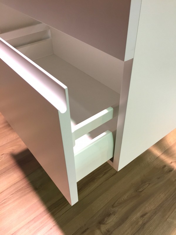 Mueble MDF de 1 Cajón + 1 Lavabo Resina Centrado 4001 Cajones