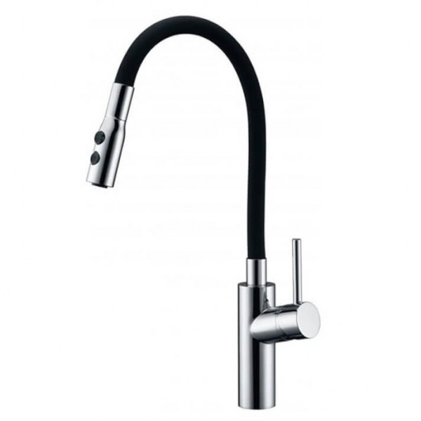 Grifo De Cocina Flexible Tokyo Cromado Negro Ba os de Autor