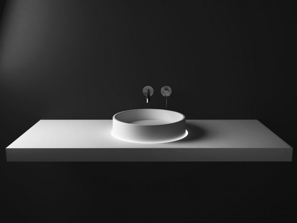 Lavabo iluminado de Krion a Medida 1 Seno Loa Down Principal