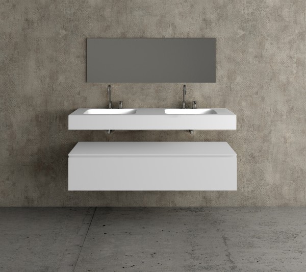 Conjunto 4012 | Módulo MDF con 1 Cajón + 2 Lavabos de SOLID COAT Principal